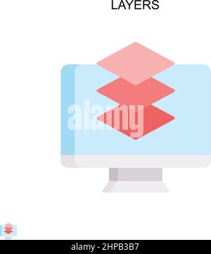 Layers Simple vector icon. Illustration symbol design template for web mobile UI element. Stock Vector