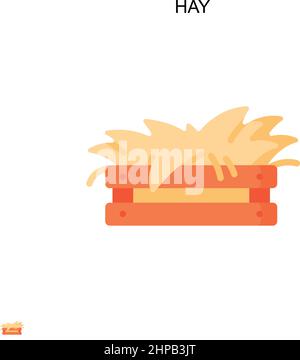 Hay Simple vector icon. Illustration symbol design template for web mobile UI element. Stock Vector