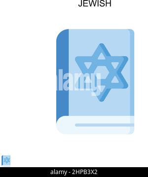 Jewish Simple vector icon. Illustration symbol design template for web mobile UI element. Stock Vector