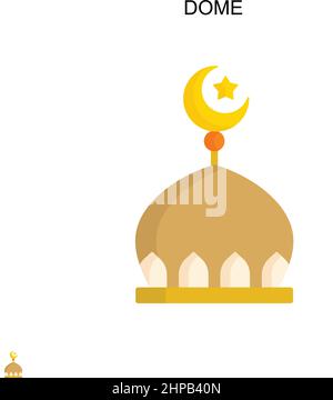 Dome Simple vector icon. Illustration symbol design template for web mobile UI element. Stock Vector