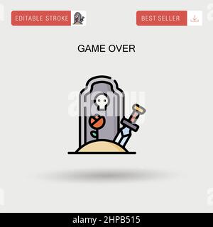 Game over Simple vector icon. Stock Vector