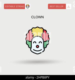 Clown Simple vector icon. Stock Vector