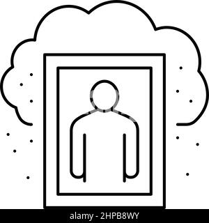 human missed and nostalgia line icon vector illustration Stock Vector ...