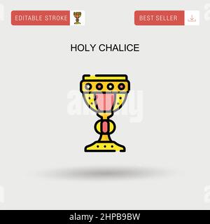 Holy chalice Simple vector icon. Stock Vector