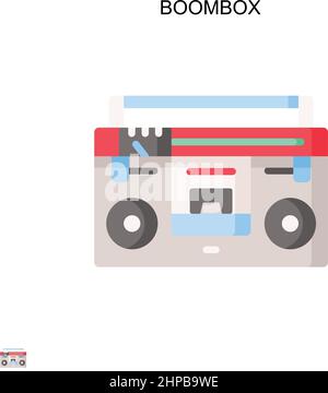 Boombox Simple vector icon. Illustration symbol design template for web mobile UI element. Stock Vector