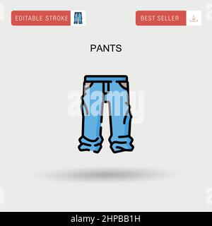 Pants Simple vector icon. Stock Vector
