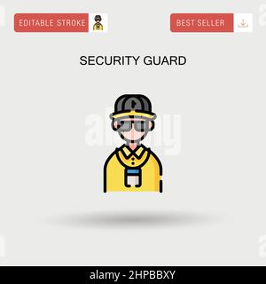 Security guard Simple vector icon Stock Vector Image & Art - Alamy