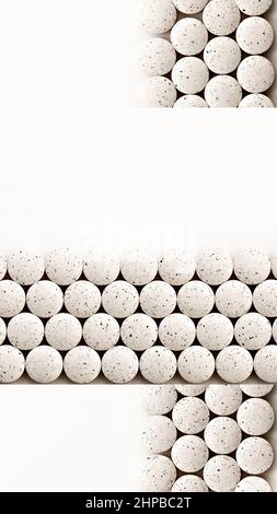 white pills composition with copy space. pills on white background vertical concept Stock Photo