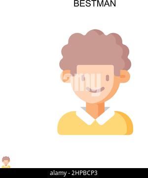 Bestman Simple vector icon. Illustration symbol design template for web mobile UI element. Stock Vector