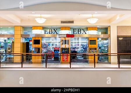 Inside of a Gamestop computer video game store, United States, February ...