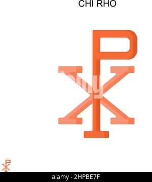 Chi rho Simple vector icon. Illustration symbol design template for web mobile UI element. Stock Vector