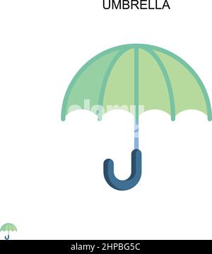 Umbrella Simple vector icon. Illustration symbol design template for web mobile UI element. Stock Vector