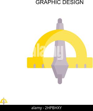 Graphic design Simple vector icon. Illustration symbol design template for web mobile UI element. Stock Vector