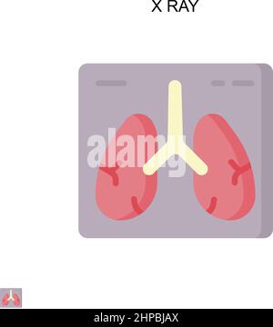 X ray Simple vector icon. Illustration symbol design template for web mobile UI element. Stock Vector