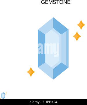 Gemstone Simple vector icon. Illustration symbol design template for web mobile UI element. Stock Vector
