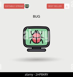 Bug Simple vector icon. Stock Vector
