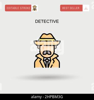 Detective Simple vector icon. Stock Vector
