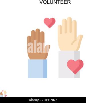 Volunteer Simple vector icon. Illustration symbol design template for web mobile UI element. Stock Vector