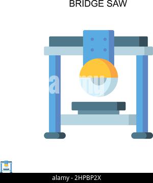 Bridge saw Simple vector icon. Illustration symbol design template for web mobile UI element. Stock Vector
