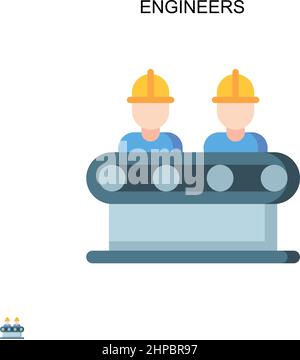 Engineers Simple vector icon. Illustration symbol design template for web mobile UI element. Stock Vector