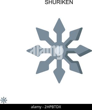 Shuriken Simple vector icon. Illustration symbol design template for web mobile UI element. Stock Vector