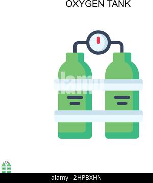 Oxygen tank Simple vector icon. Illustration symbol design template for web mobile UI element. Stock Vector
