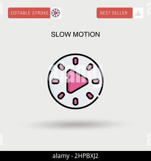 Slow motion Simple vector icon. Stock Vector