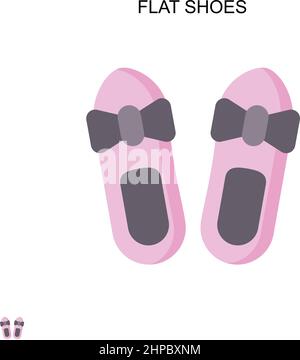 FLAT SHOES Simple vector icon. Illustration symbol design template for web mobile UI element. Stock Vector