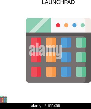 Launchpad Simple vector icon. Illustration symbol design template for web mobile UI element. Stock Vector
