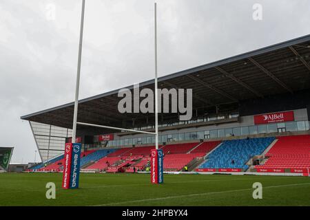 General view inside The AJ Bell Stadium ahead of today’s game between Salford and Toulouse Stock Photo