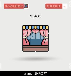 Stage Simple vector icon. Stock Vector