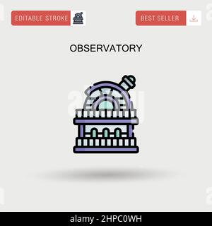 Observatory Simple vector icon. Stock Vector