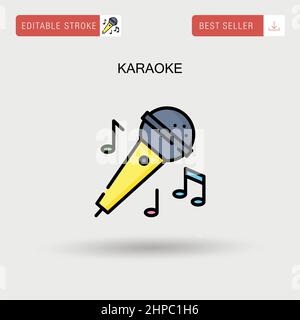 Karaoke Simple vector icon. Stock Vector