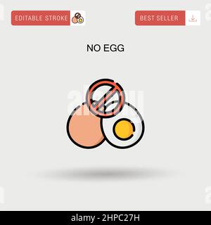 No egg Simple vector icon. Stock Vector