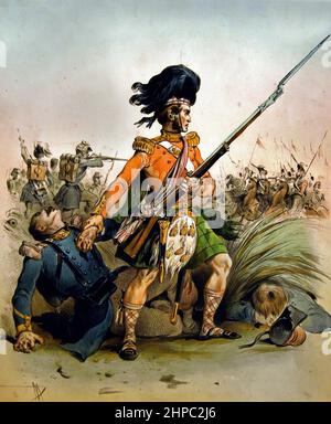 They know how to fight and die as brothers, The Crimean war, 1855-1856, The theatre of war, War propaganda,  ( Unification and the creation of the Kingdom of Italy.) Stock Photo