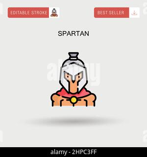 Spartan Simple vector icon. Stock Vector