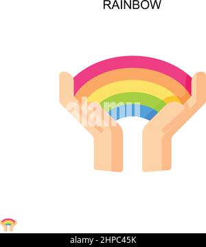 Rainbow Simple vector icon. Illustration symbol design template for web mobile UI element. Stock Vector