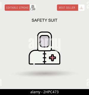 Safety suit Simple vector icon. Stock Vector