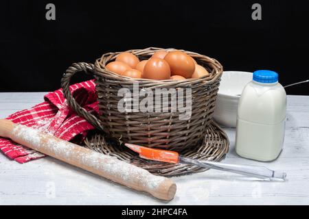 Easter Baking in Preparation for Easter Holidays in Scotland. Stock Photo