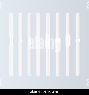 Scrollbars set. User interface elements. Templates for scrolling web pages. Vector illustration. Stock Vector