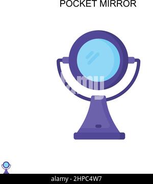 Pocket mirror Simple vector icon. Illustration symbol design template for web mobile UI element. Stock Vector