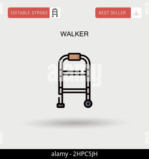 Walker Simple vector icon. Stock Vector