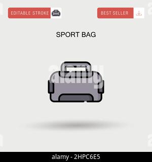 Sport bag Simple vector icon. Stock Vector