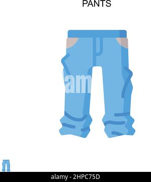 Pants Simple vector icon. Illustration symbol design template for web mobile UI element. Stock Vector