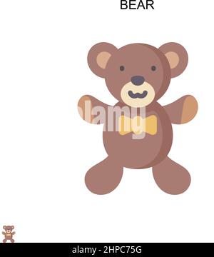 Bear Simple vector icon. Illustration symbol design template for web mobile UI element. Stock Vector