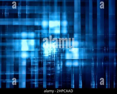 Glowing intersecting stripes - abstract background in tech style Stock Photo