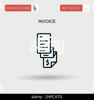 Invoice Simple vector icon. Stock Vector