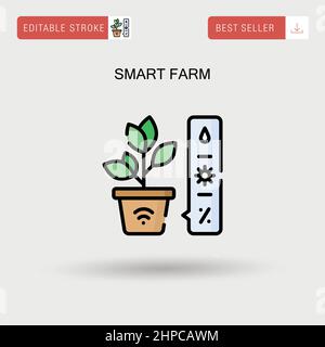 Smart farm Simple vector icon. Stock Vector