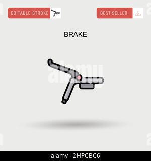 Brake Simple vector icon. Stock Vector