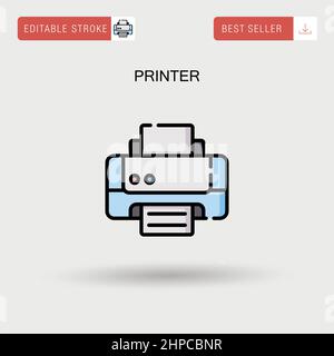 Printer Simple vector icon. Stock Vector